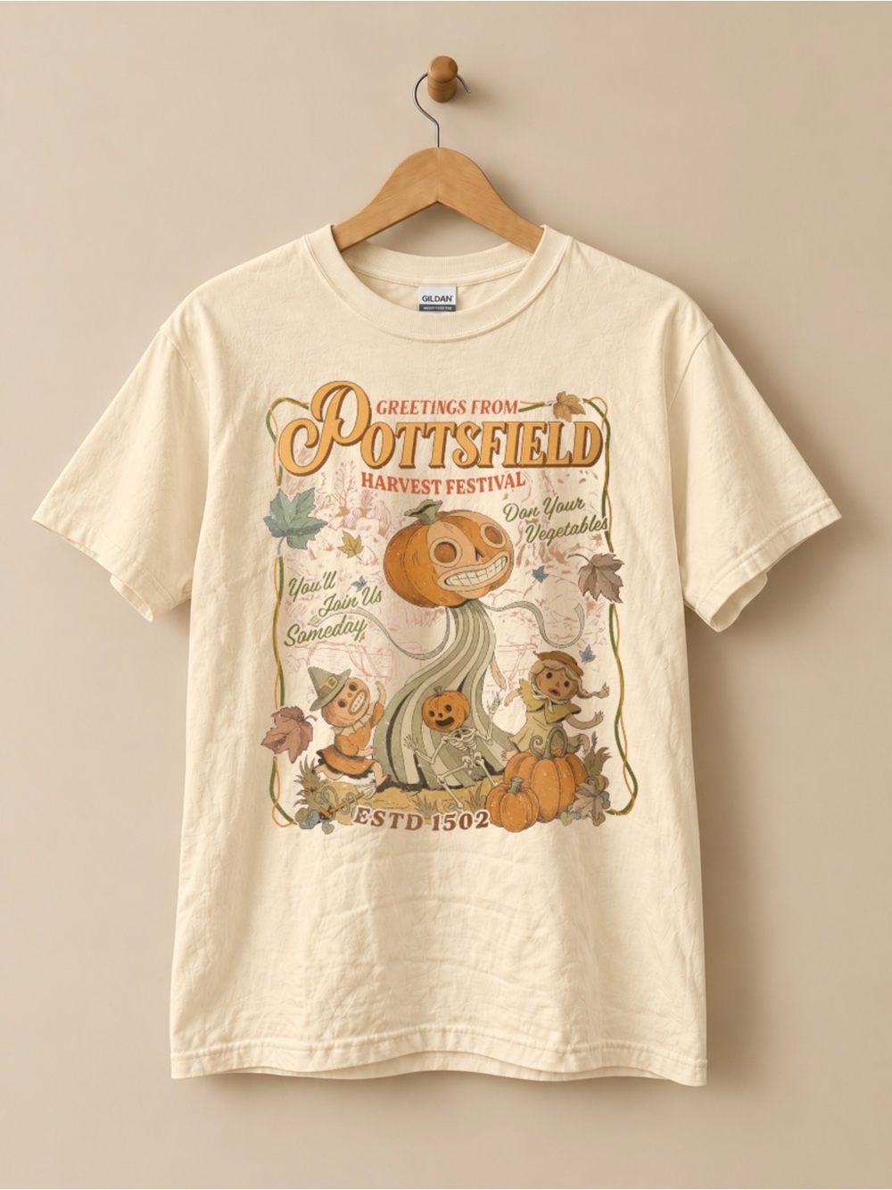 Greetings From Pottsfield Harvest Festival Unisex T-shirt Halloween Tee